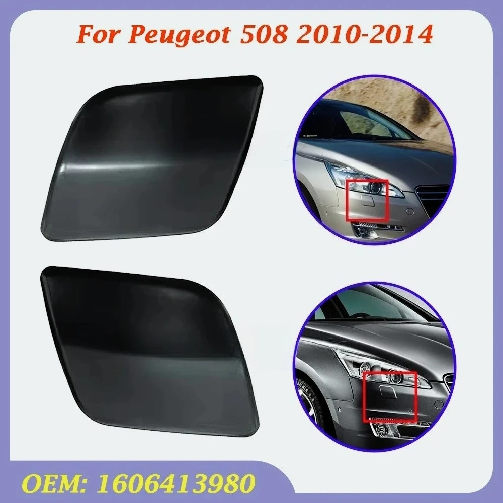 

Delantero izquierdo/recho 1606413980 Cubierta parachoques para faros lanteros, tapa cubierta pulverización para Peugeot 508