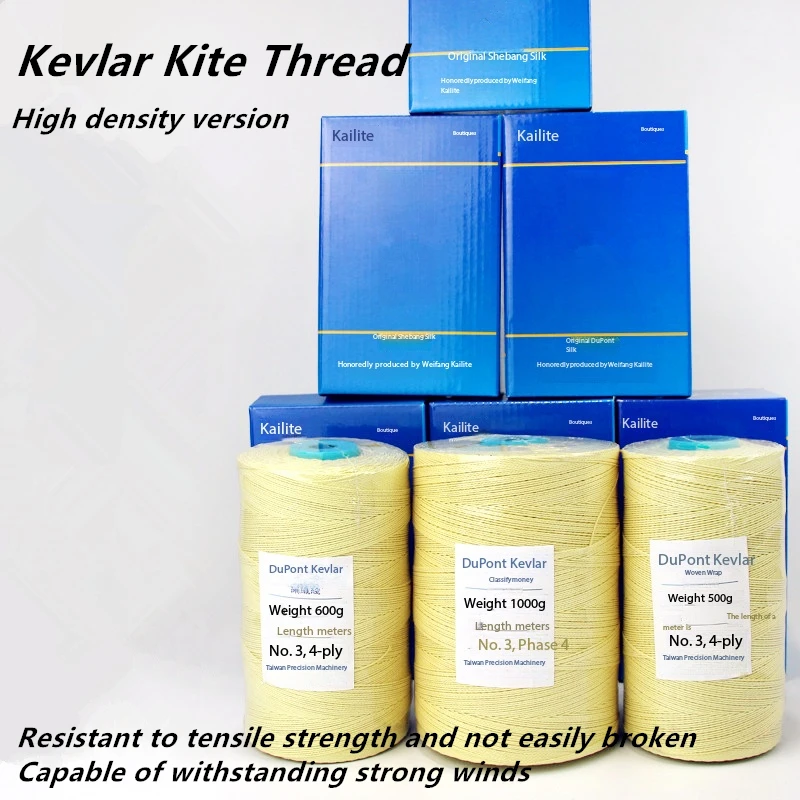Kevlar Kite Thread, High‑Density K149 Braided Kite Line, Wear‑Resistant High‑Strength Kite Flying String for Outdoor Kite Sports