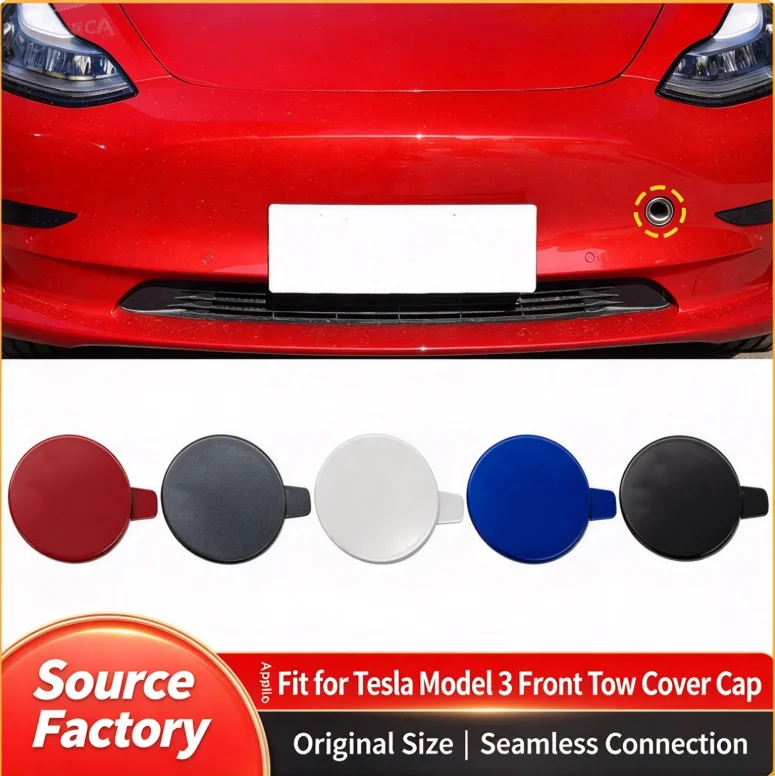 For Tesla Model 3 2017-2023 Front Tow Eye Cover Cap Trailer Hook Lid 1460701-00-B Primed