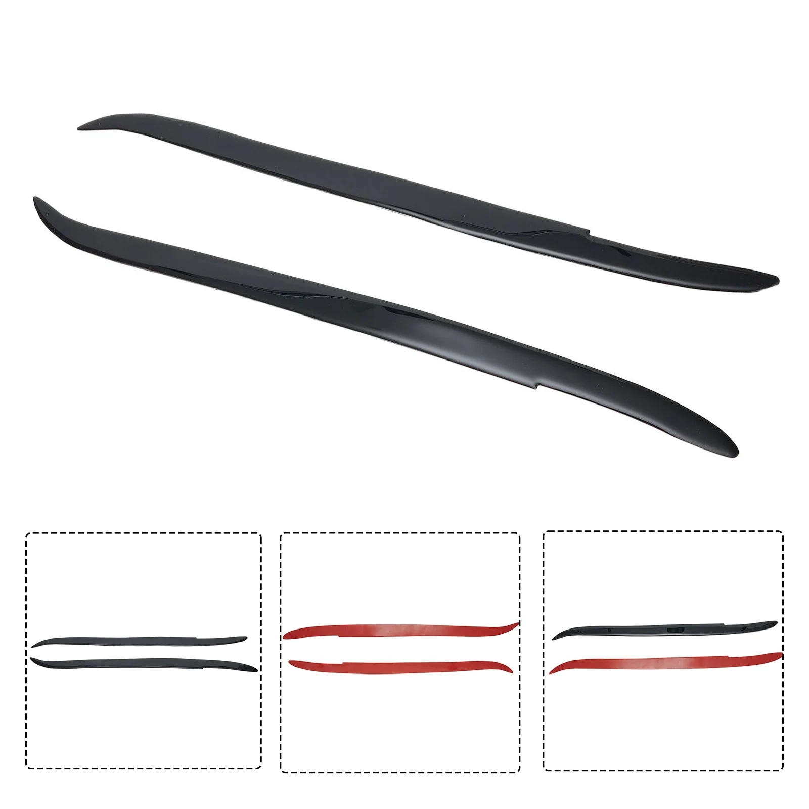 

Headlight Eyelid Trim for BMW 5 Series E39 1995 2003 Glossy Black Plastic Eyebrow Accessory Fit for E39 1997 to 2003 Cars
