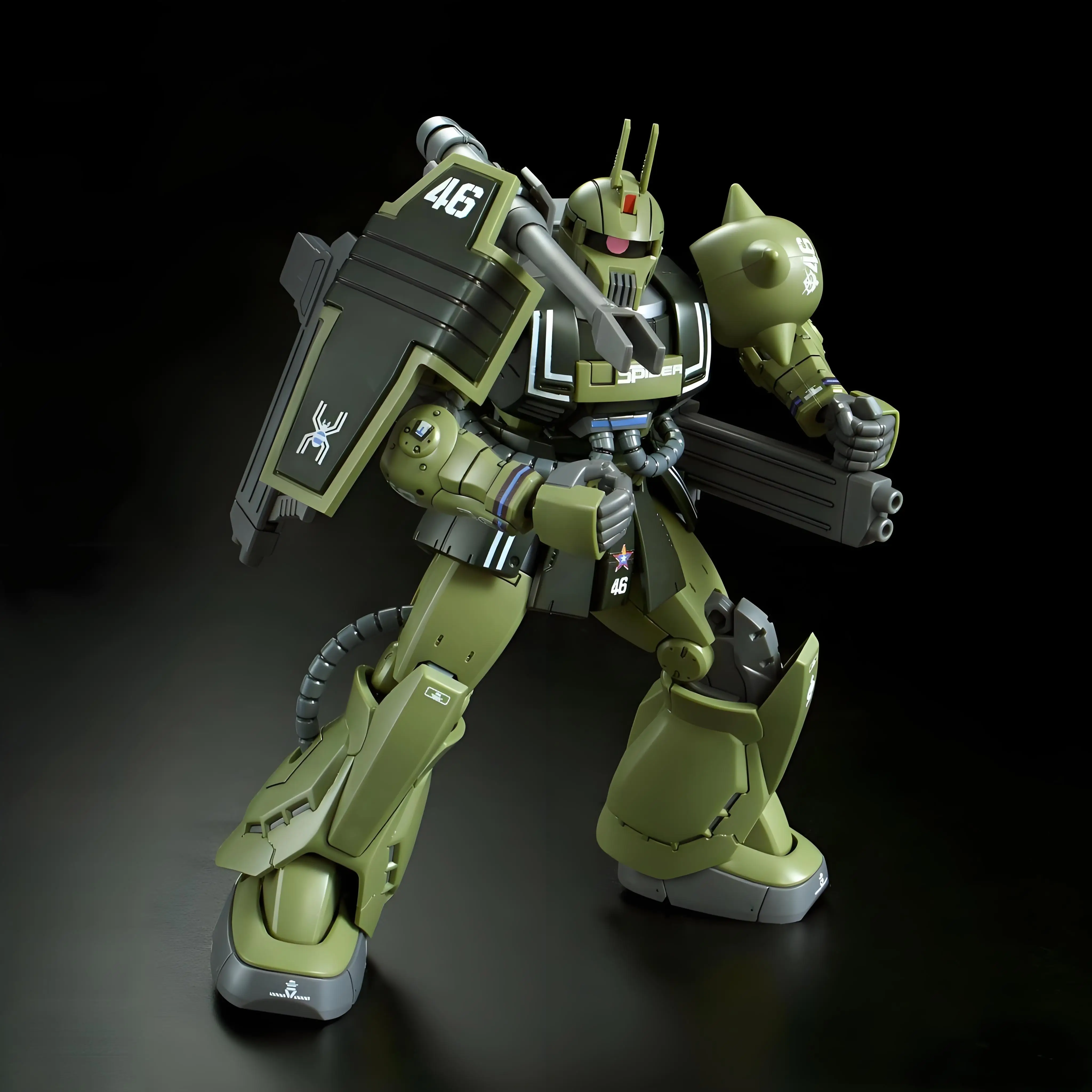 Bandai Original MODELL KIT GUNDAM HGGTO MS - 06K ZAKU CANNON 1/144 Anime Action Figure Montage Modell Spielzeug Modell Geschenke für Jungen