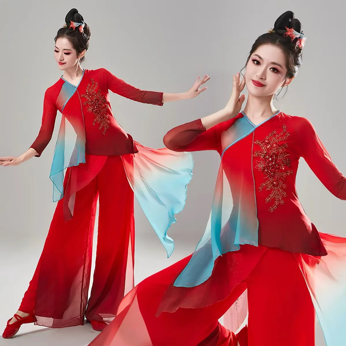 ensemble-de-costume-de-danse-pour-femme-rouge-nouvelle-collection-2026-tenue-d'opera-shaoyang-vetements-de-danse-du-fan-costume-de-tambourin-pour-examen-d'art