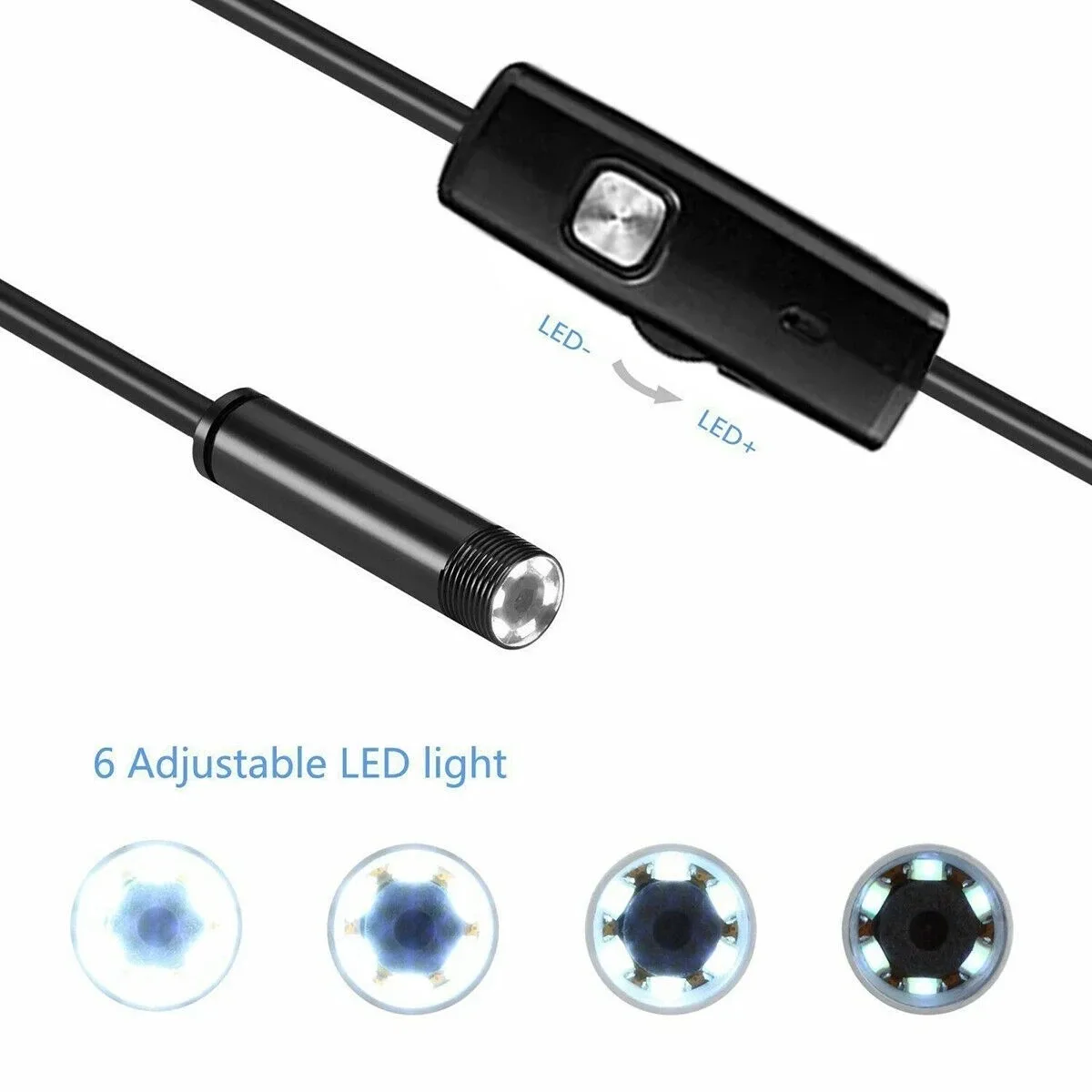 5.5mm Sewer Industrial Endoscope Waterproof Piping Endoscopy Type C Mini Camera 3 in 1 Automotive Borescope for Android