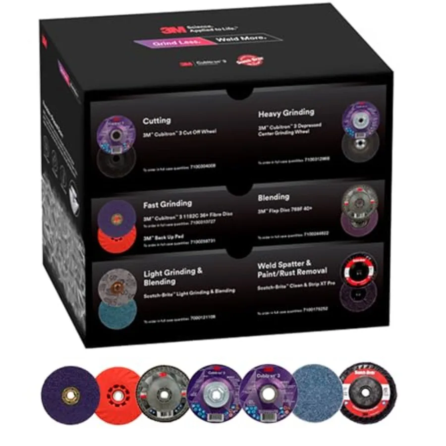 

Набор для сварки и шлифовки Grd Less Weld More Promo Kit 7115: 1 диск 4-1/2 дюйма для резки, шлифовки, зачистки, финишной обработки, удаления ржавчины и снятия заусенцев