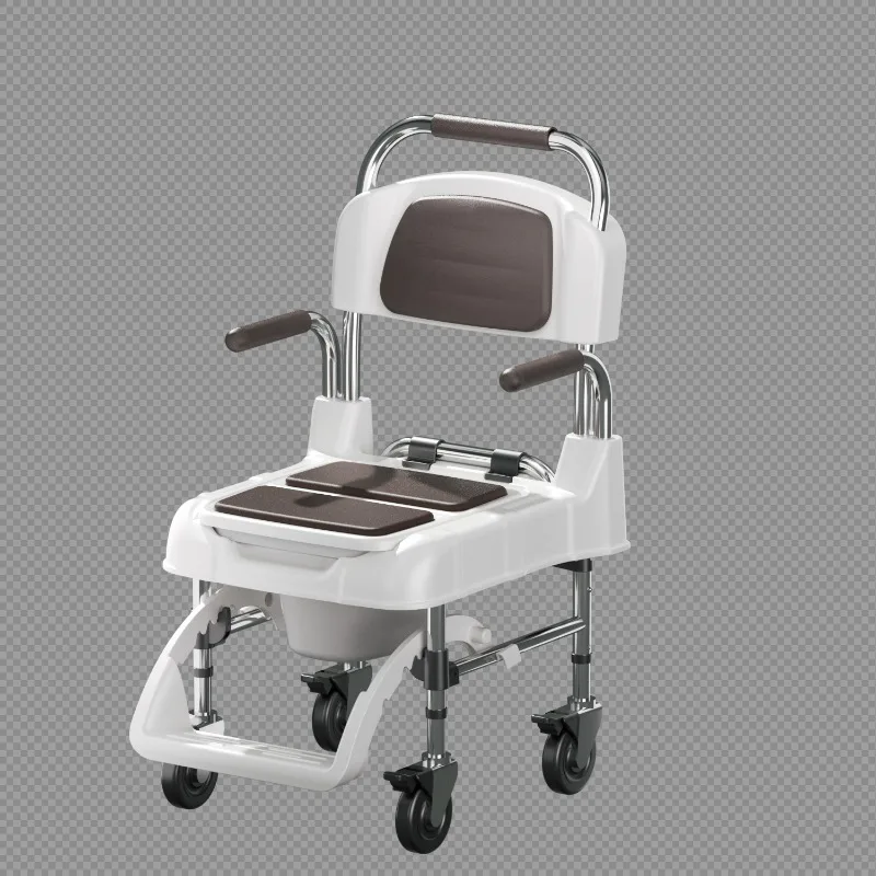 Multifunctional indoor wheelchair mobile toilet household toilet elderly toilet indoor pregnant women bedside bucket