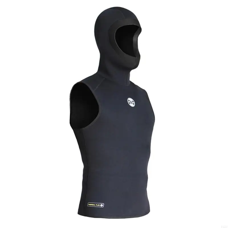 

F68F Hooded Vest Diving Wetsuit Neoprene Top with Hood or Bottoms Sleeveless