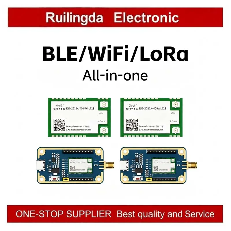 EWM22A-400BWL22S EWM22A-900BWL22S 433/868/915MHz BLE/WiFi/LoRa All-in-one Wireless Module  Flexible Low Power Test Board