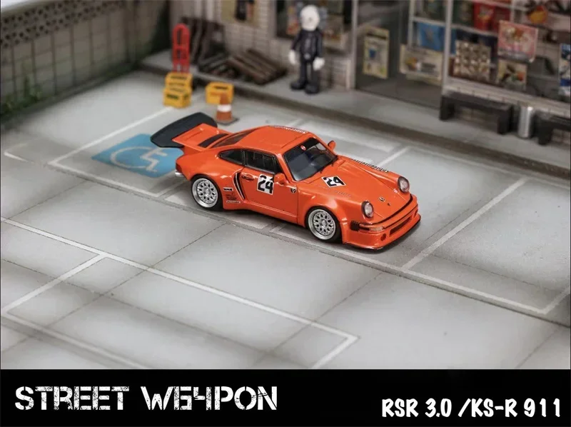

SW 1:64 KS-R 911 #24 orange Limited499 литая модель автомобиля