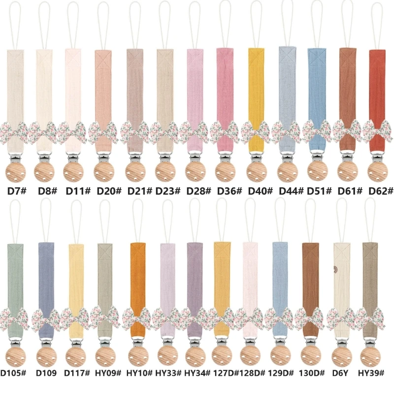Baby Pacifier Strap Infant Newborn Pacifier Chain Bowknot Decor Nipple Holder Hanging Ornament Shower Gift