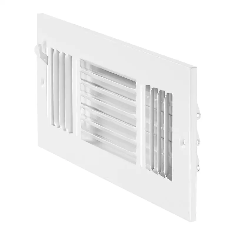 

Free Shipping-Floor Air Diffusers 4 x 10 Inch 6-Pack For House Room Office, 3-Direction Distribution Metal Grilles Damper Adjust