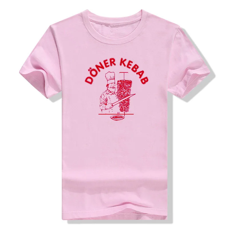 Döner Kebab Design Shirts for Men Women, Doner-Kebab Cook & Kebab Skewer & Sandwich T-Shirt Streetwear Graphic Tee Y2K Tops