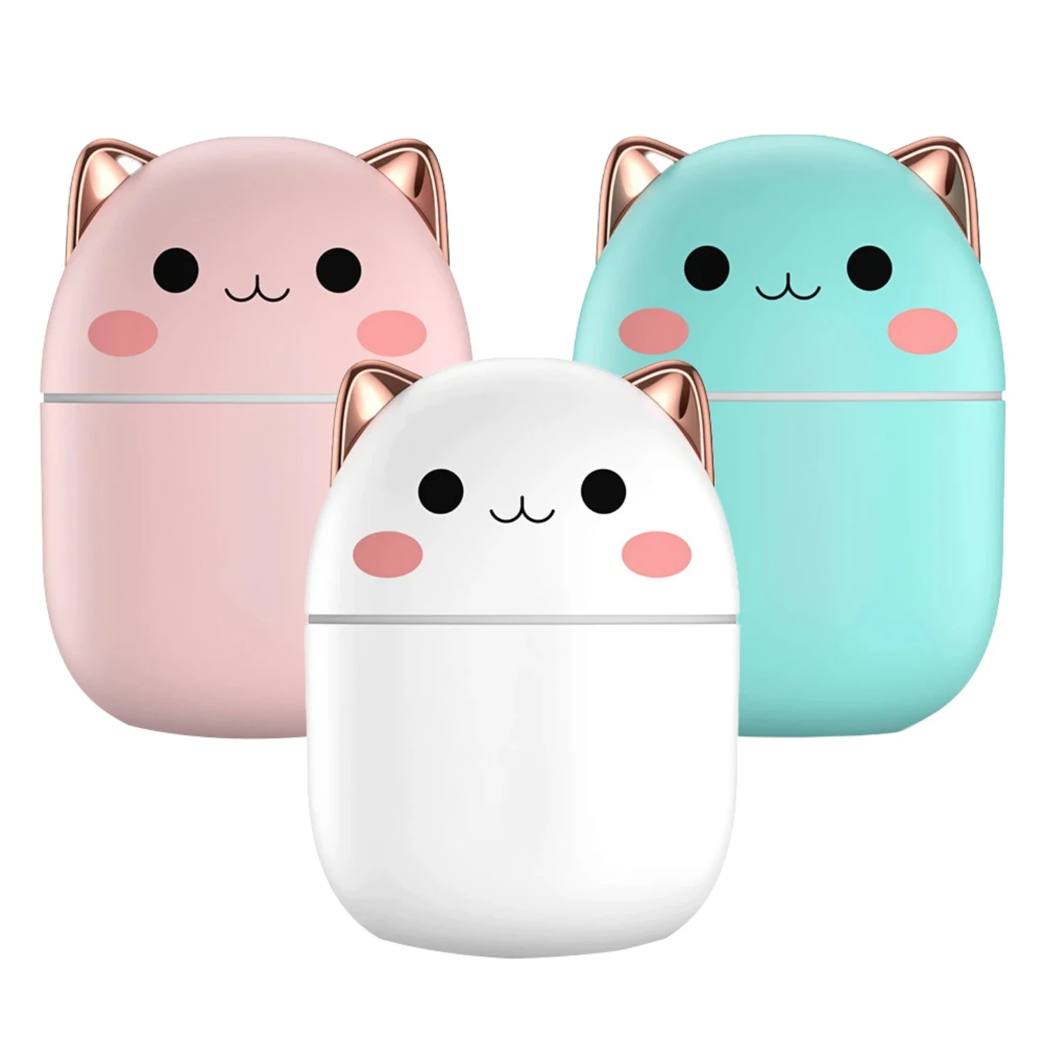 New Ideal for Bedroom, Car, and Plants - Cute Kawaii 250ml Air Humidifier with Cool Mist and Night Light - Effective and Stylish