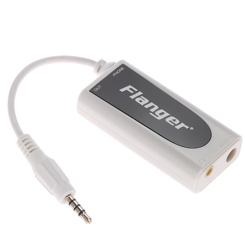 Flanger FC-21 Guitar Converter Electric Guitar Bass Mobile Phone Tablet Adapter White Compatible for Android Guitar Accessories