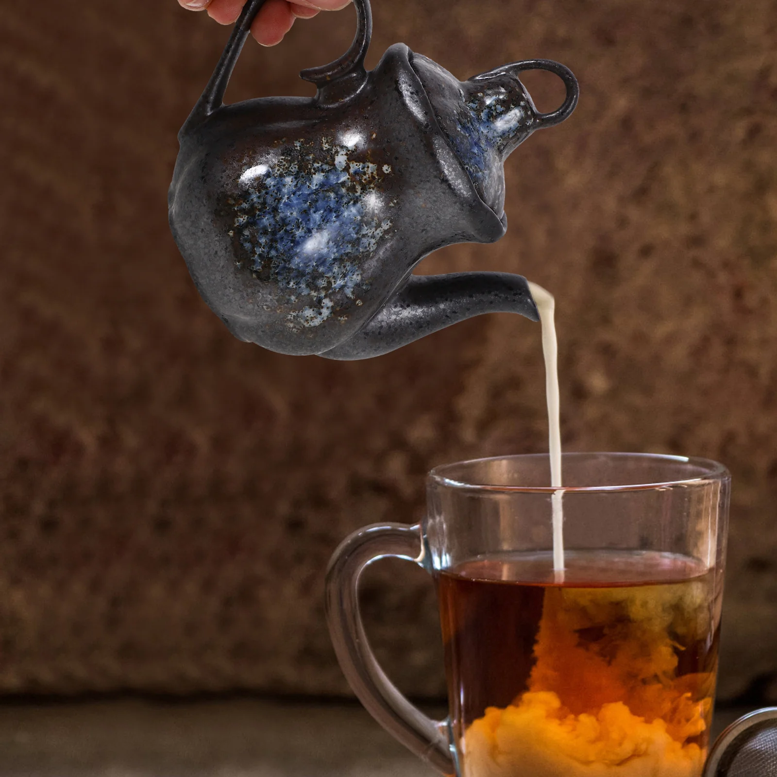 

HOLIDYOYO Japanese Style Soy Sauce Pot Vinegar Jar Seasoning Bottle Ceramic Liquid Dispenser Kettle for Kitchen Use