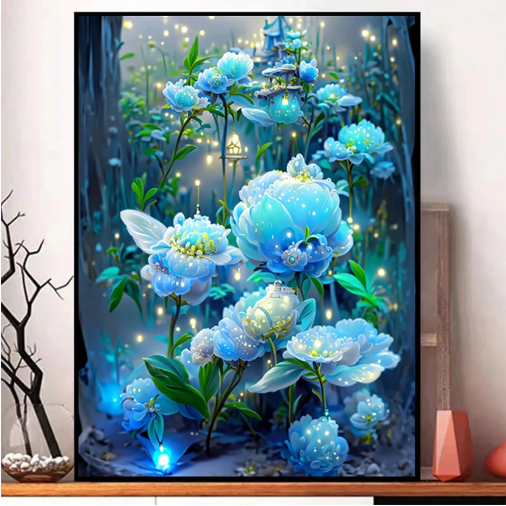 

5D DIY Diamond Painting Scenic Castle Diamond Embroidery Landscape Flower Mosaic Cross Stitch Kit Girls' Bedroom Home Decor Gift