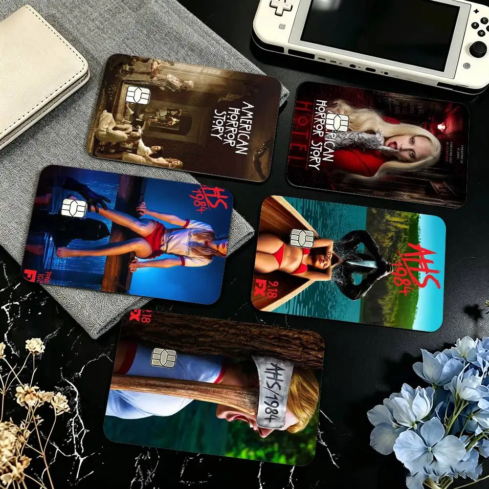 TV A-American Horror Story  Credit Card HD Stickers Game Card Decal Small Chip Waterproof Sticker Gift