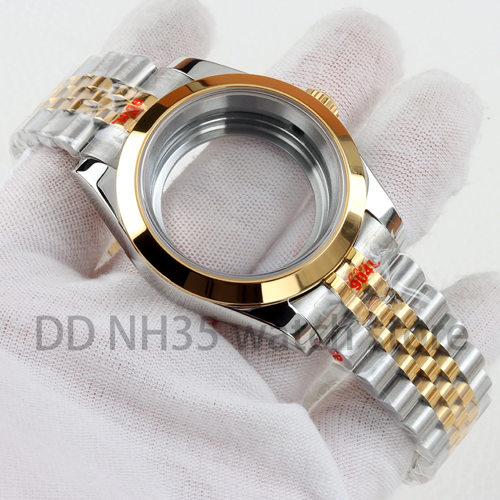 36mm/39mm NH35 Case 20mm Jubilee/Oyster Strap for NH35 NH36 Movement Solid 316L Stainless Steel Watch Case Datejust 28.5mm Dial