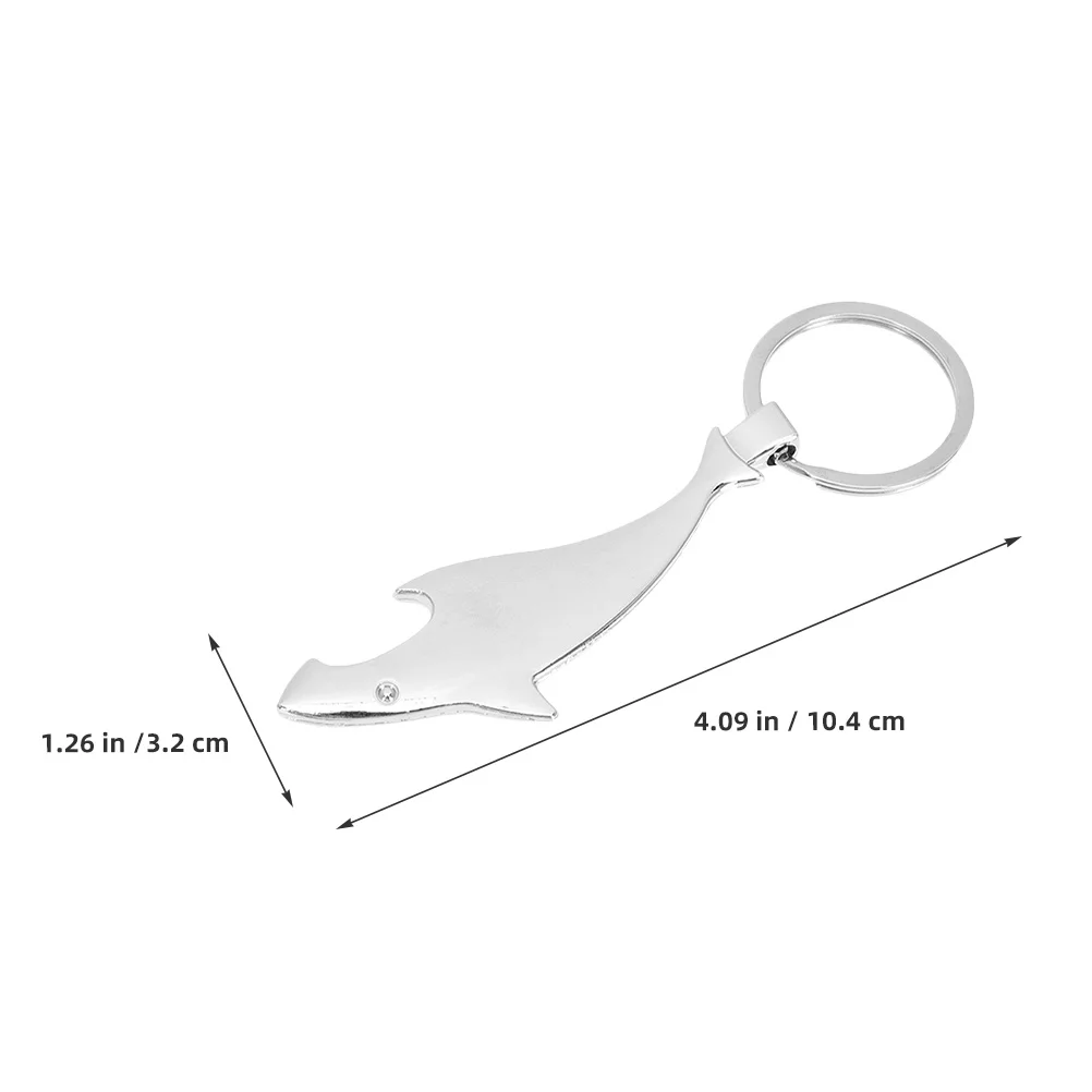 

Shark Bottle Opener Keychain Zinc Alloy Material Multifunctional Design for Beer and Soda Bottles Shark Keychain