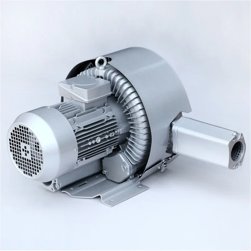 Two-Stage Three-Phase Oil-Free Vacuum Pump High Pressure Inflatable Air Ring Blower for CNC Machine Tools