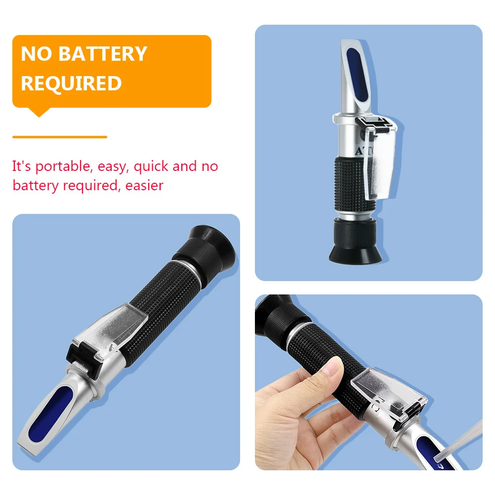 

0-100% Measurement Instrument Metal Handheld Refractometer For Marine Aquarium Atc Seawater Measuring Tool