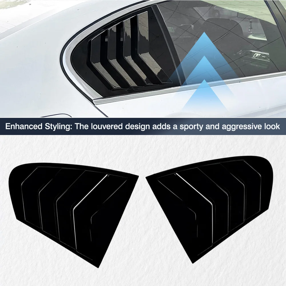 

Pair Rear Side Window Trim Spoiler for BMW 5 Series F10 525i 530i 2011 2012 2013-2017 Window Shutter Cover Louver Air Vents