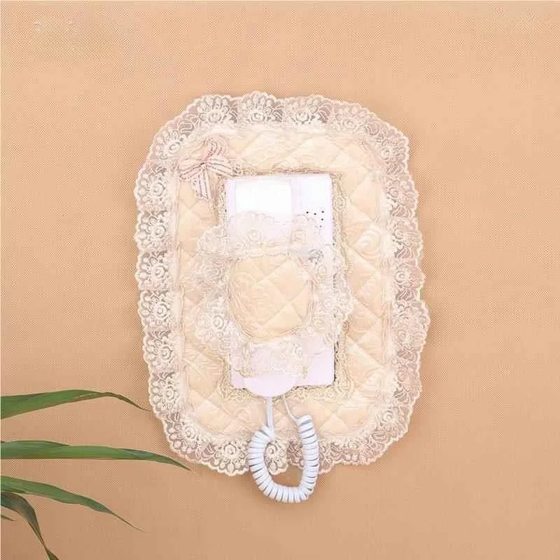 Elegant European Style Fabric Dust Cover for Building Entrance Phone Bell Access Control Indoor Machine Decorative Box