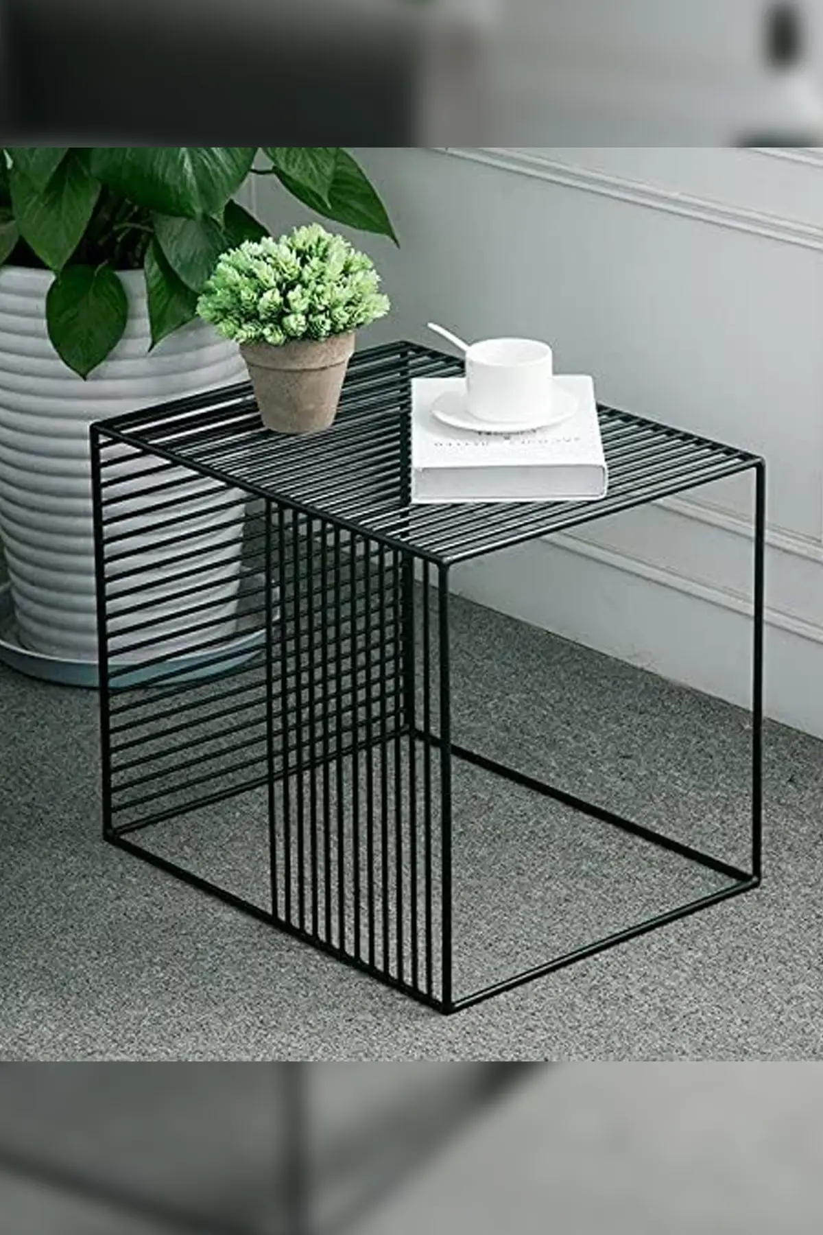 Table basse décorative en fer forgé, ensemble double Table basse moderne Zigon