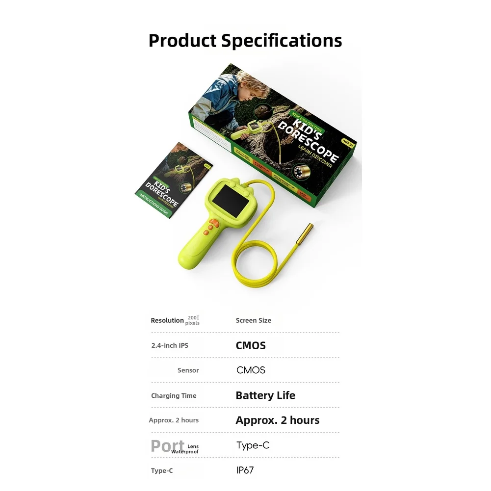 For children science portable toy with bright LED illumination 24 inch IPS HD screen and ergonomic design for exploration