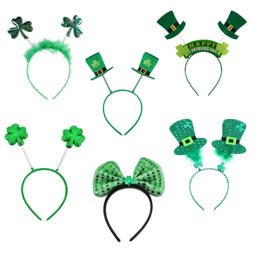 St Patrick Dag Decoratie Geluksoptocht Groene Hoofdband Party St Patricks Dag Haarband Klaver Hoofddeksels Vakantie Accessoires