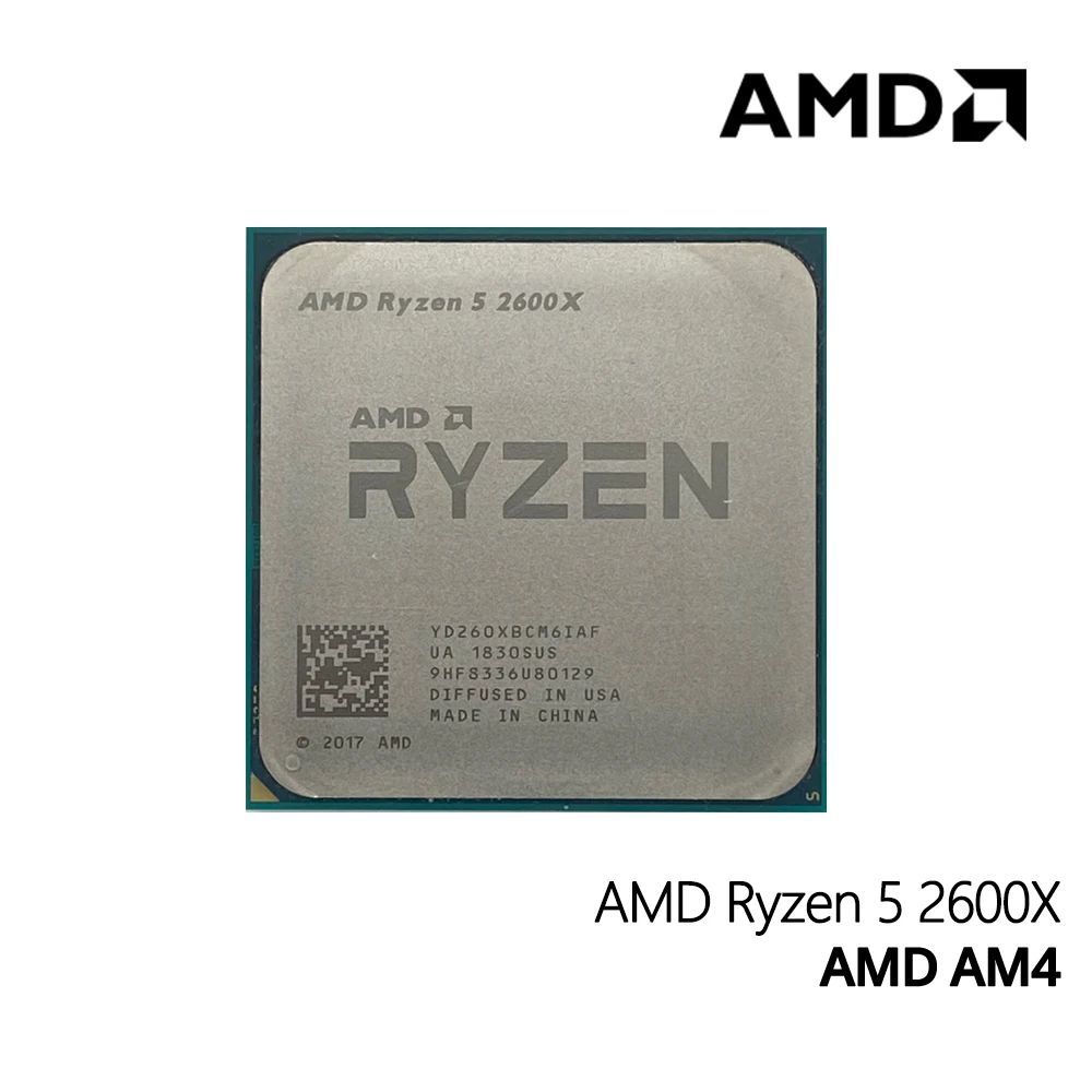 AMD Ryzen 5 2600X R5 2600X 3.6 GHz Six-Core Twelve-Thread 95W CPU Processor YD260XBCM6IAF Socket AM4