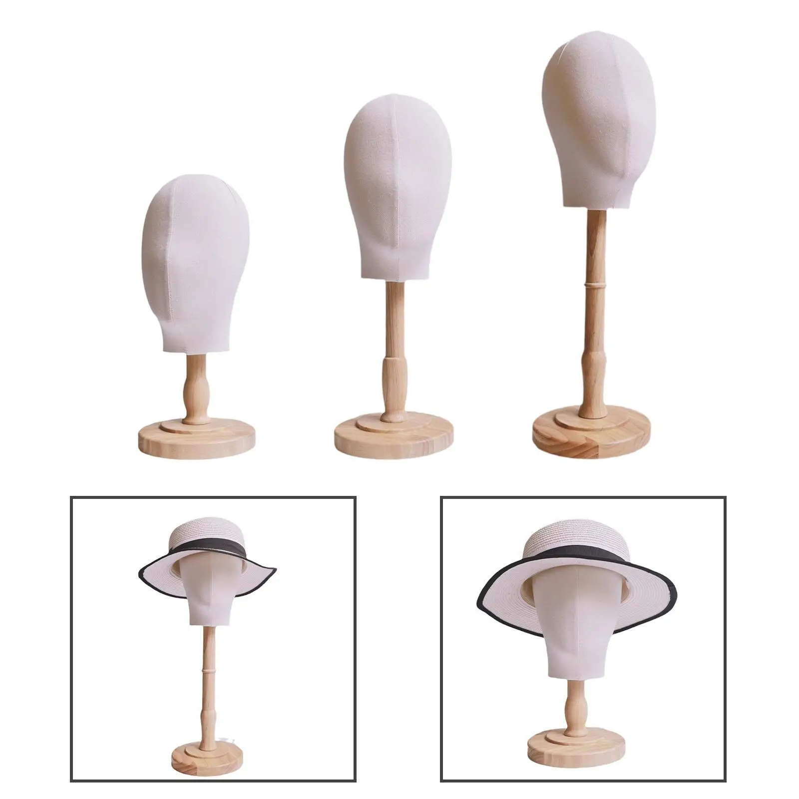 Espositore per parrucche per cappelli, modello di testa di manichino, cappelli per capelli, posticci con base, multiuso per gioielli