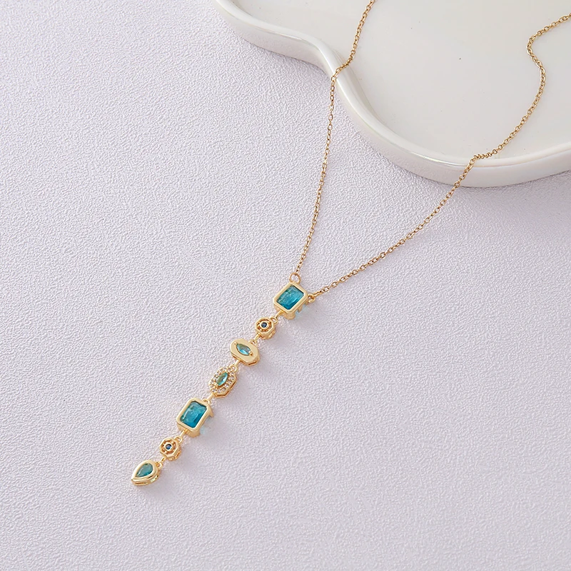 7 الشاكرات قلادة هيبوالرجينيك اليوغا الريكي بوهو الفولاذ المقاوم للصدأ الملونة كريستال الزركون ضوء الفاخرة قلادة الترقوة سلسلة