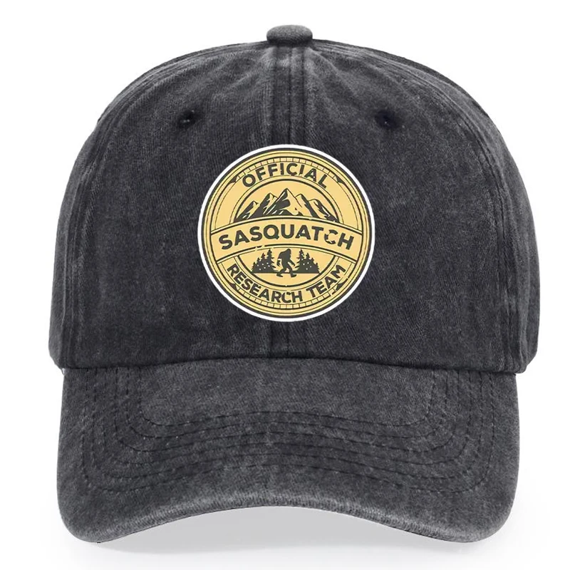 قبعة بيسبول منقوشة ذات طابع ممتع مع شعار "@2803@official sasquatch Researchteam".