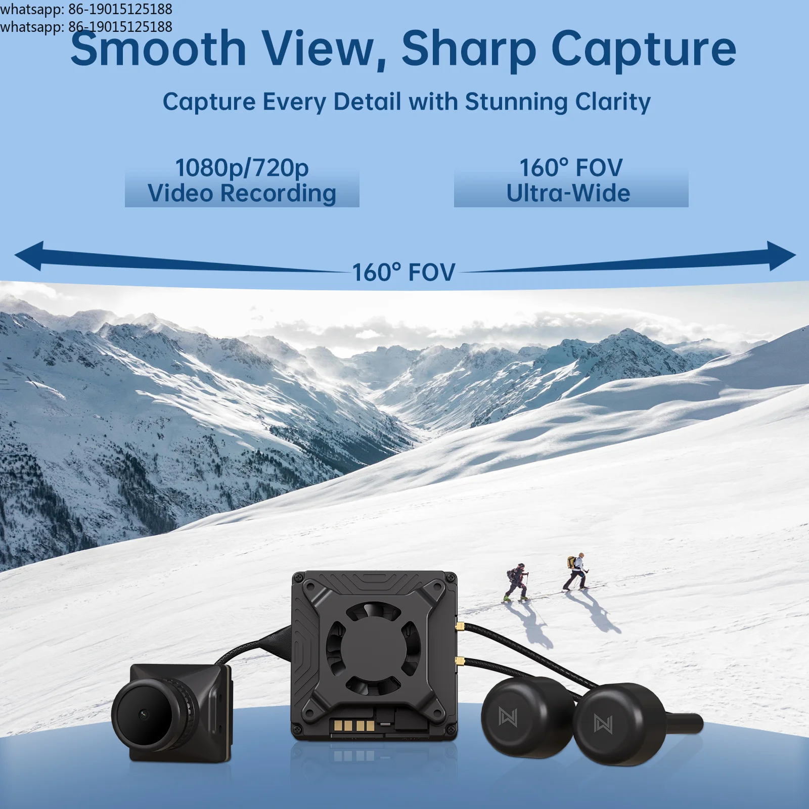kit Avatar high-definition professional camera 1080P 160 ° FOV gyroscope 1/1.8-inch camera5.8G2W transmission FPV camera VTX kit