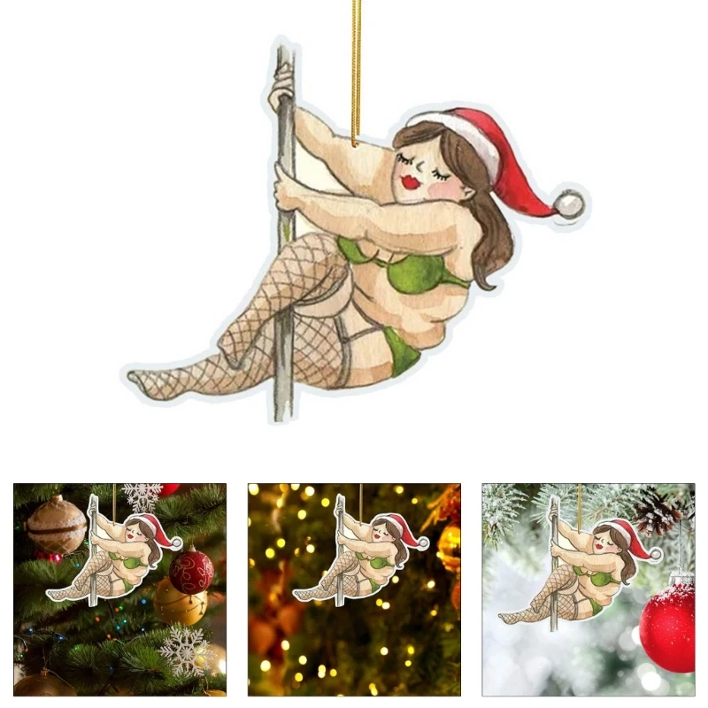 Stylish Christmas Tree Dancing Charm Delicate Funny Acrylic Dancing Christmas Tree Embellishments for Yuletide