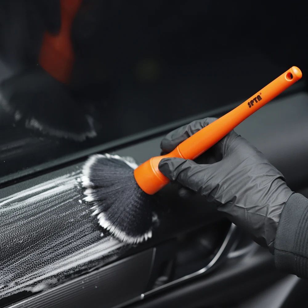 SPTA Ultra-Soft Detailing Brush Set Comfortable Grip and Scratch-Free Cleaning for Exterior, Interior Panels, Emblems, Badges