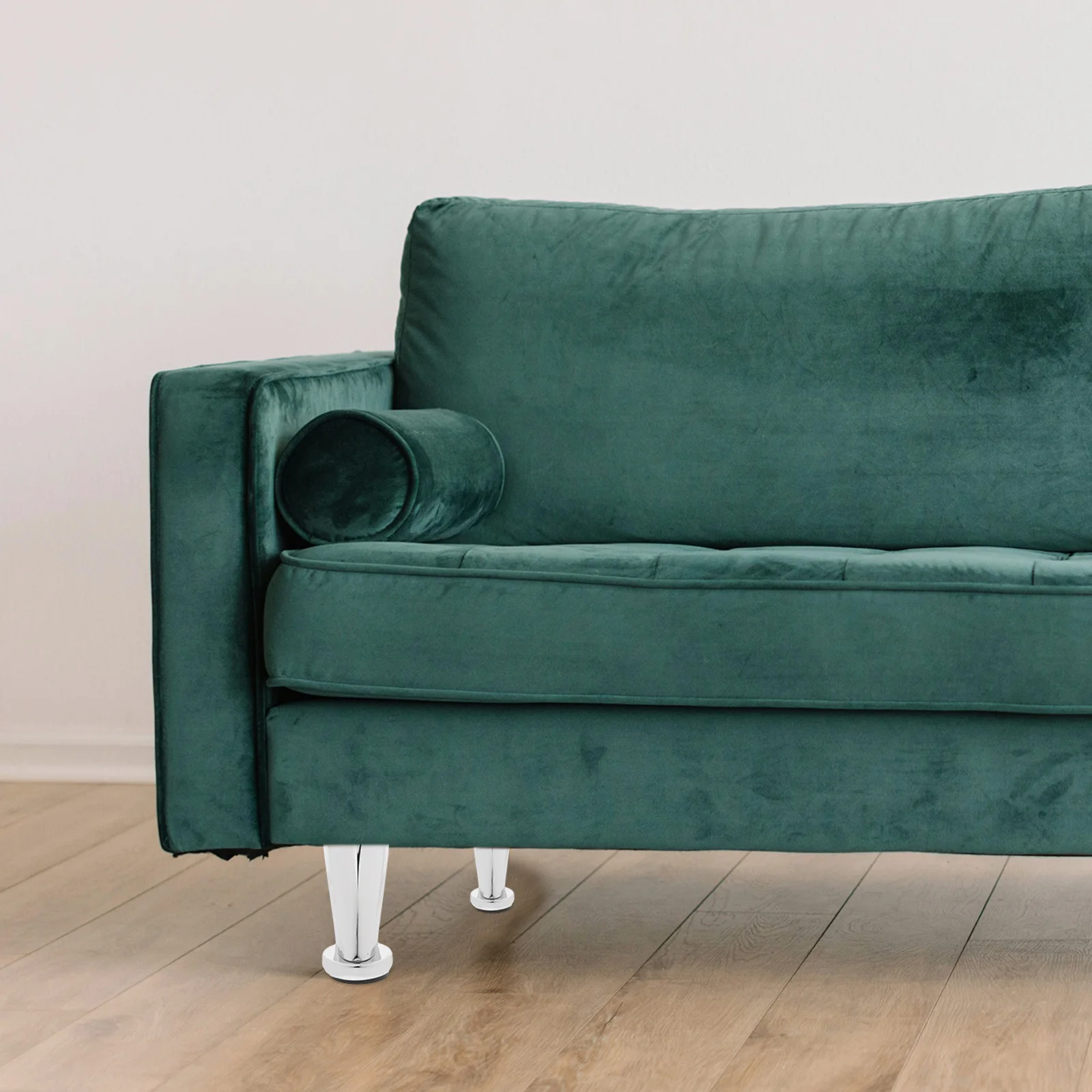 

4Pcs Metal Furniture Legs 9Cm Height Heavy Duty Sturdy Support Chrome Finish Modern Design for Sofa Table Cabinet Bench Easy