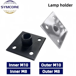 Table Lamp Base M10*1 M8*1 Fixed Bracket Hose LED Square Lamp Holder DIY Machine Tool Lamp Wall Lamp Desk Lamp Silver Black