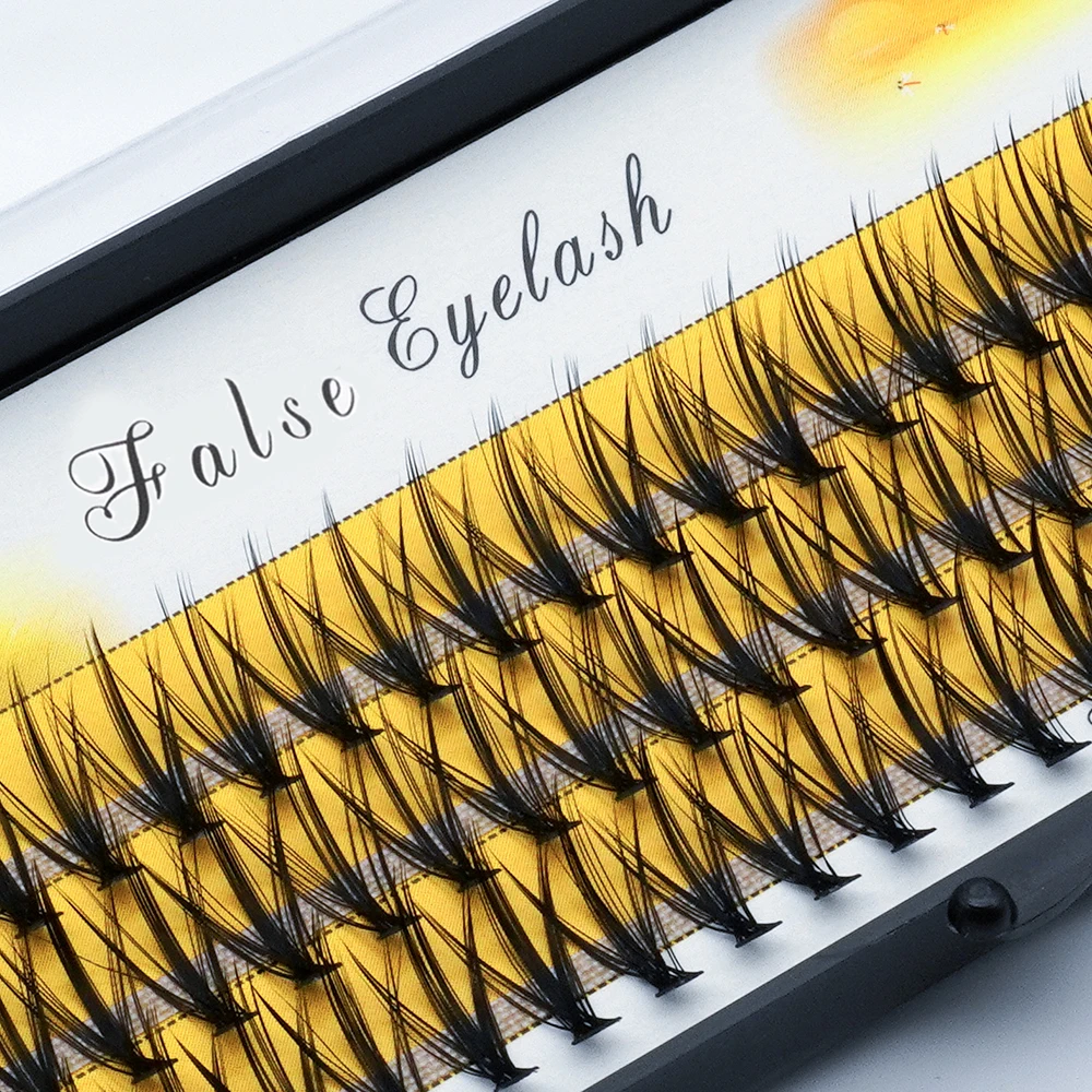 1 Box/60 Bündel/20D/30D gefälschte Wimpern, handgemachte Seide, einzelne Wimpern, natürliche dicke gefälschte Wimpern, Wimpernverlängerungen für Make-up – Detail 6
