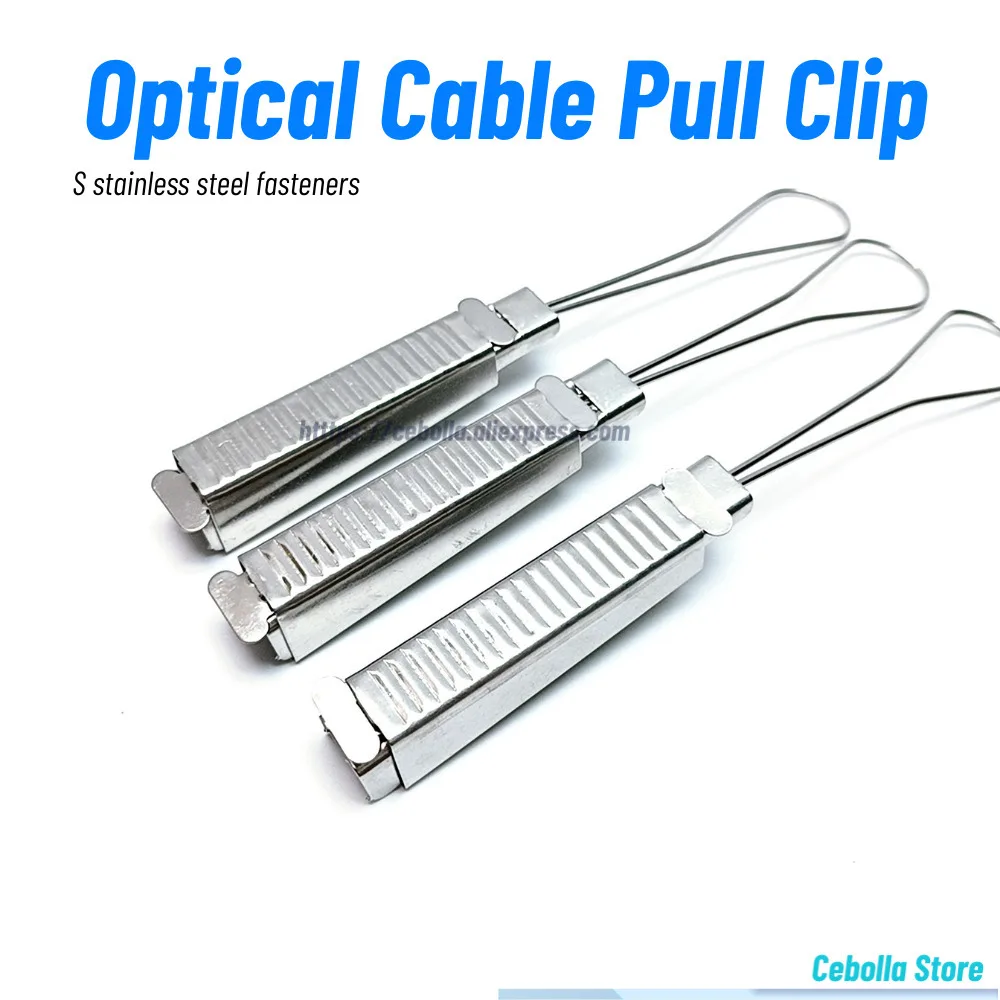 

Оптоволоконный зажим FTTHS Крепежи из нержавеющей стали, провод кабеля с кабелем и зажим для оптического кабеля Оптоволоконная связь