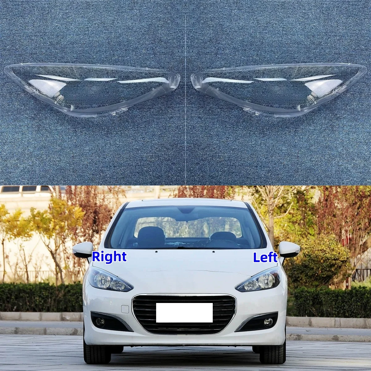 

For Peugeot 308 2011 2012 2013 2014 2015 Headlamp Lens Cover Transparent Lampshade Front Headlight Shell Glass Lamp Shell Mask