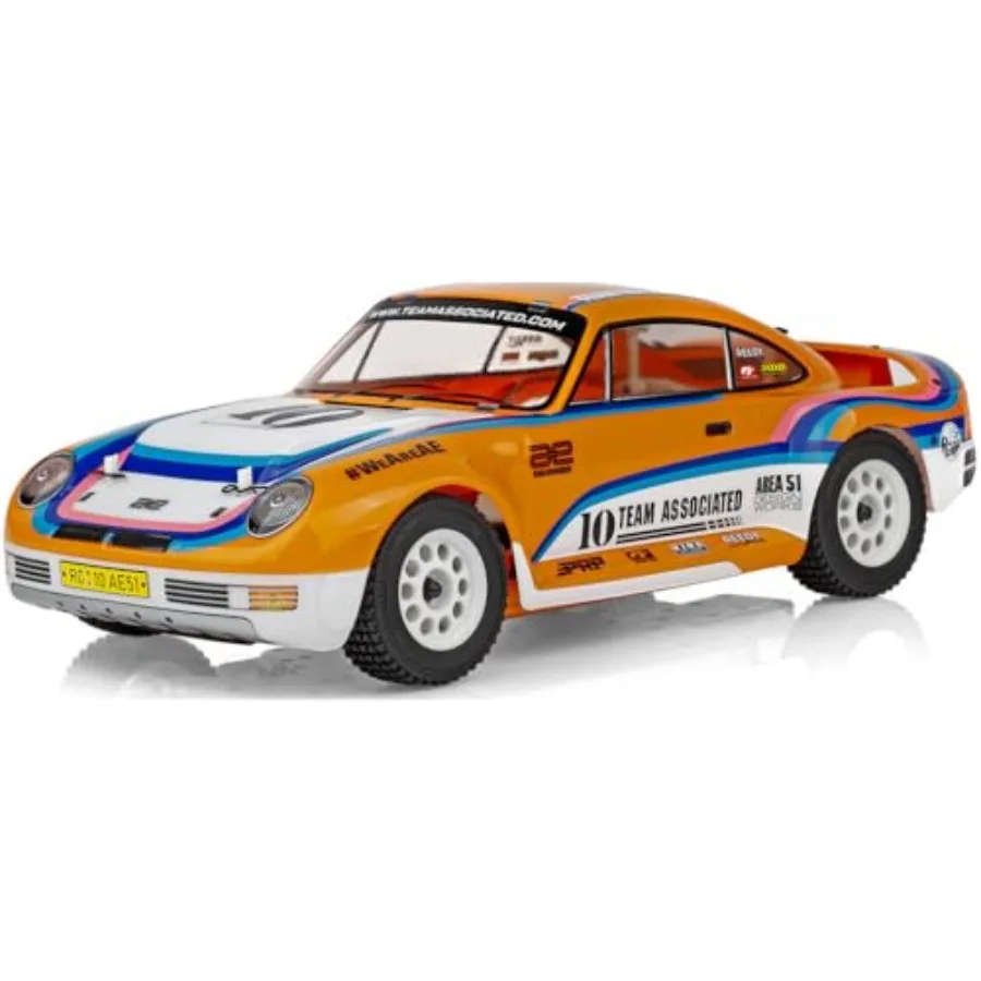 

RC10 4x4 Rally Kit for Associated 30138 with durable composite body in red color high-performance suspension system for off-roa