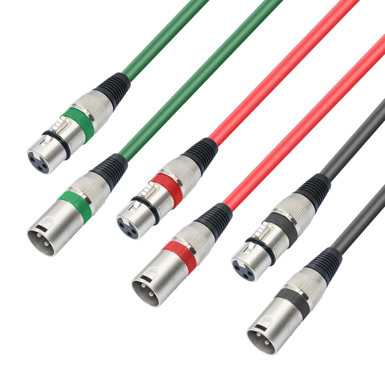 

6/10Pcs XLR Male To Female Mic Cable Multi Colored 3-Pin Balanced Shielded XLR Cable for Mic Mixer Recording Studio Podcast