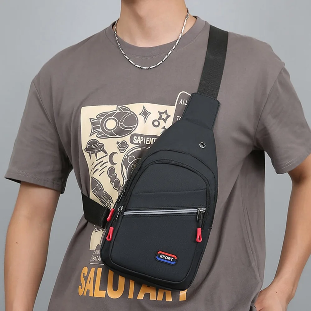 

Casual Large Capacity Male Chest Bag Multifunctional Waterproof Men Waist Bag Crossbody Bag Korean Style Mobile Phone Bag Travel