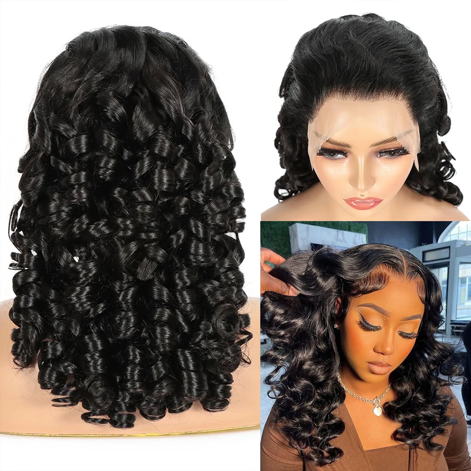 100% Vietnames Donor Hair 250 Density Double Drawn Bouncy Loose Wave 13X4 HD Lace Glueless 30