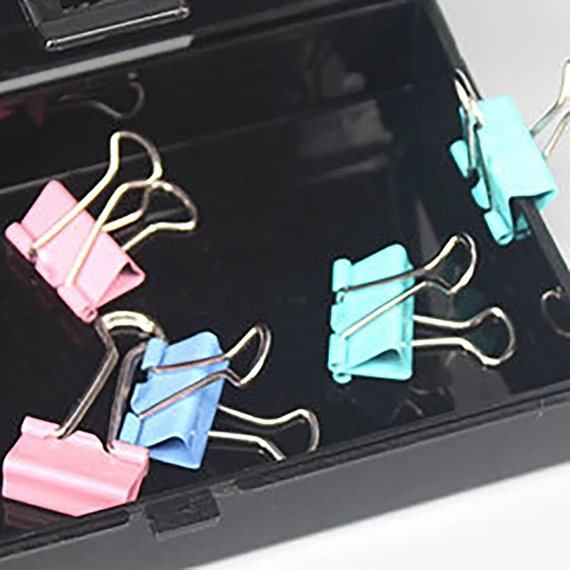 Transparente Plastic Storage Box, Snap Organizer, Papelaria Storage, Art Tool Case, Stickers Box, Preto, Desktop Storage Container