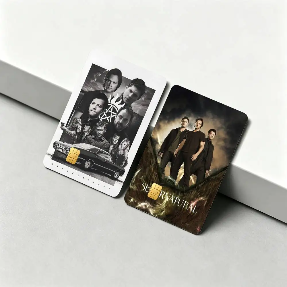 S-Supernatural D-Dean S-Sam 1Set 4Pcs Waterproof Card Skin Stickers for Credit Bus IC Cards