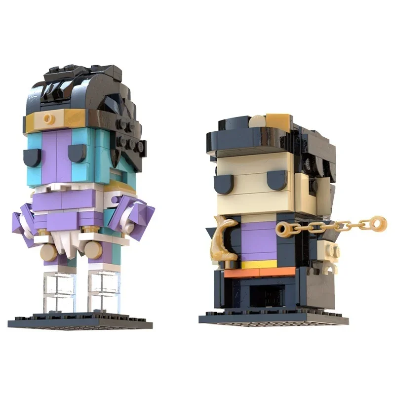 319 pz MOC Jotaro Star Platinum Brickheadz JoJo S Modello Building Blocks Architettura Creativa Idea Regalo Di Natale Giocattolo di Mattoni Per Bambini