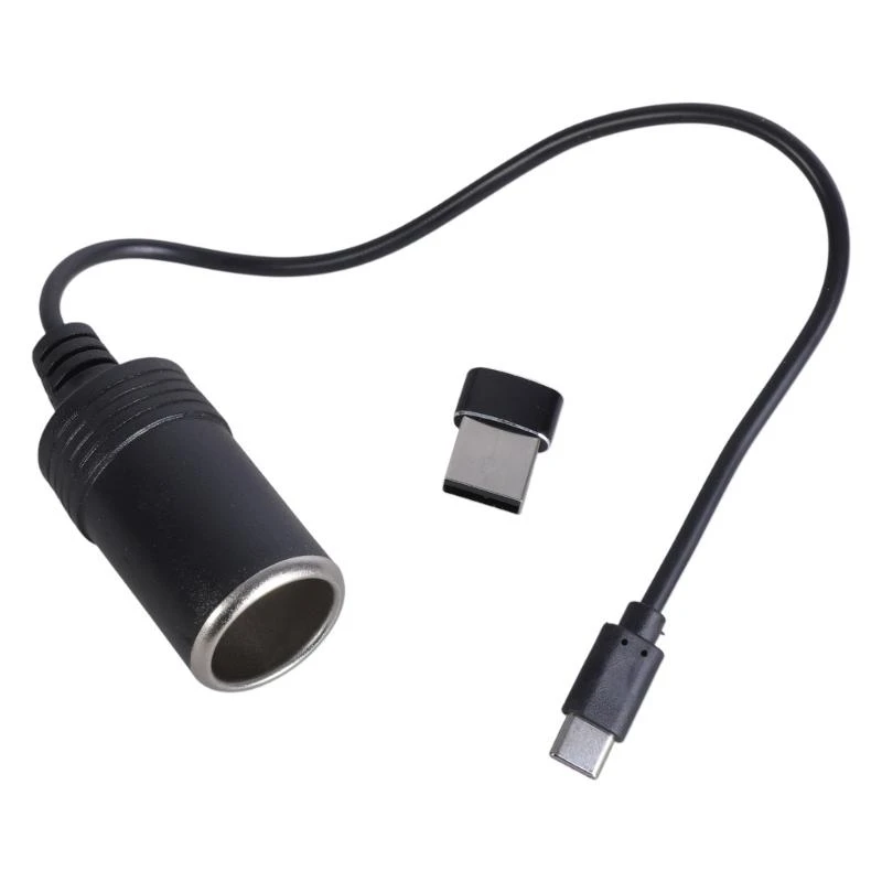 USB نوع C إلى 12 فولت سيارة ولاعات السجائر المقبس أنثى محولات الطاقة كابل لمسجلات القيادة السيارات أفضل بيع #5