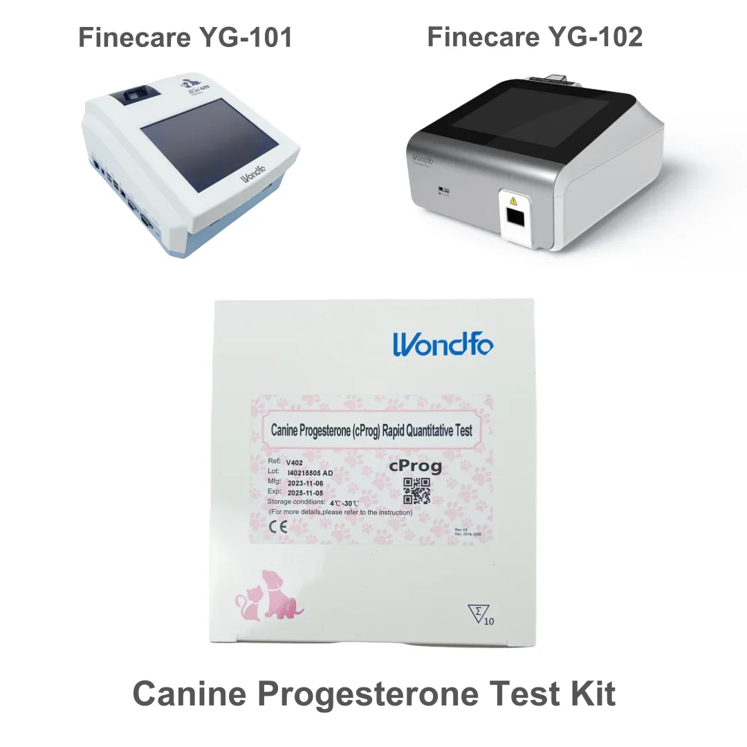 

Vet Progesterone Test Kit Dog Progesterone Test Finecare Canine Whole Blood Progesterone Test Strip Quantitative